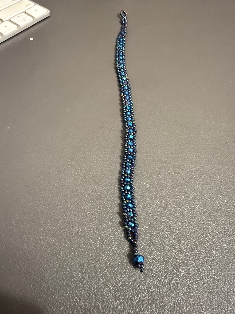 Handmade Blue Crystal Beaded Bracelet